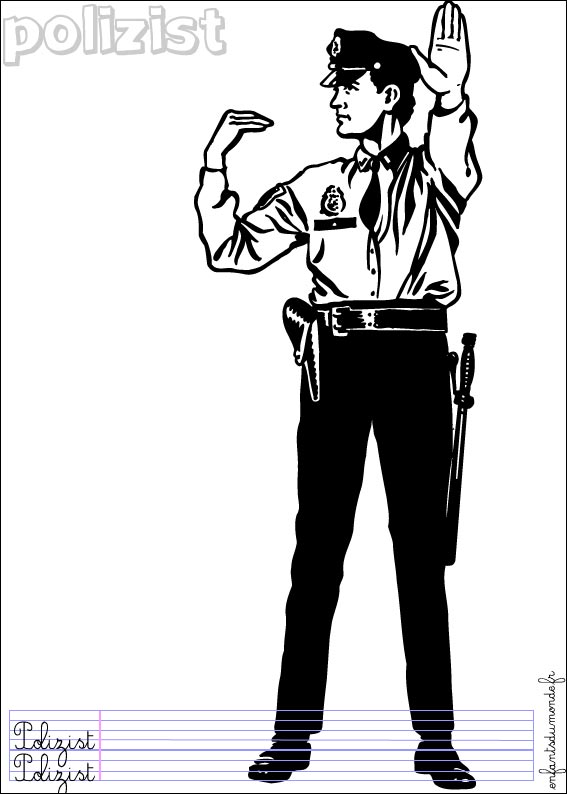 coloriage policier 2